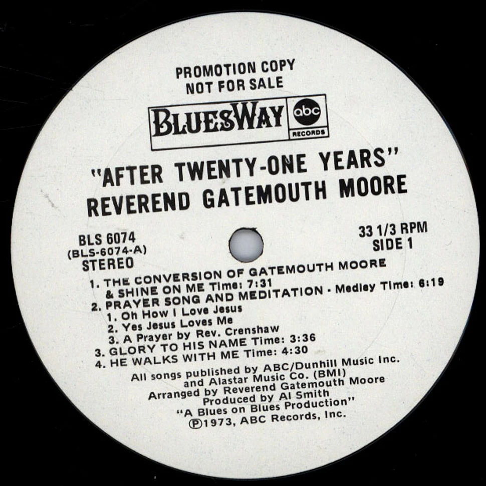 Gatemouth Moore - After Twenty-One Years