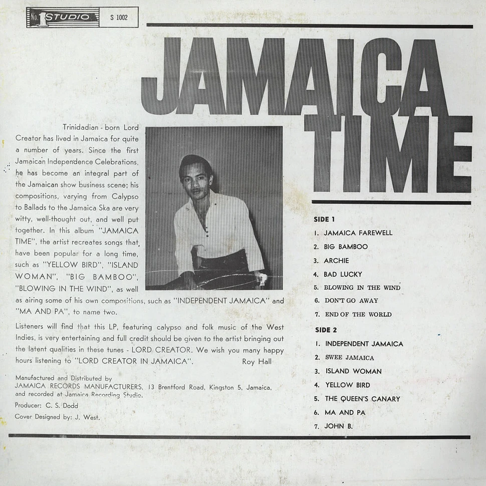 Lord Creator - Jamaica Time