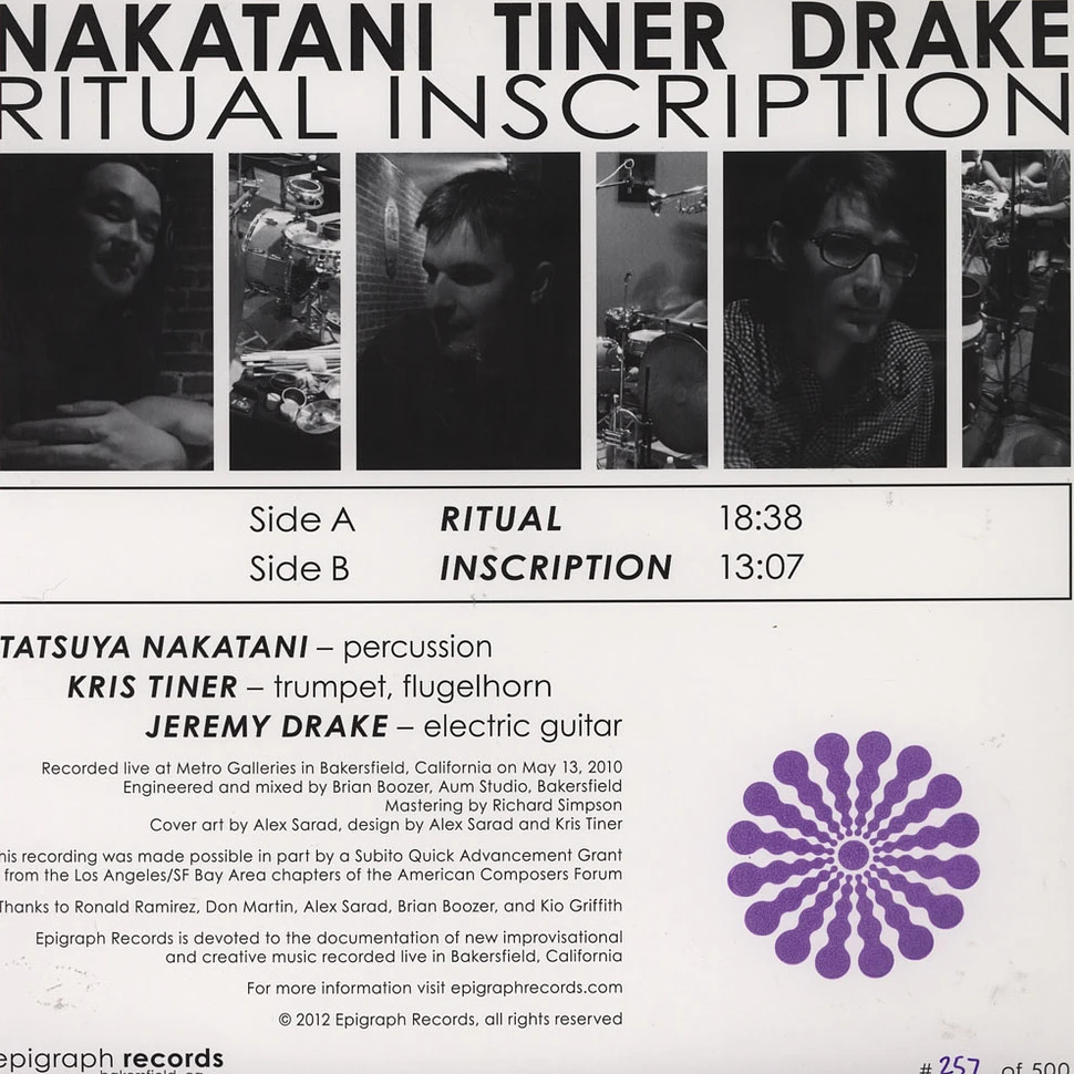 Nakatani Tiner Drake - Ritual Inscription