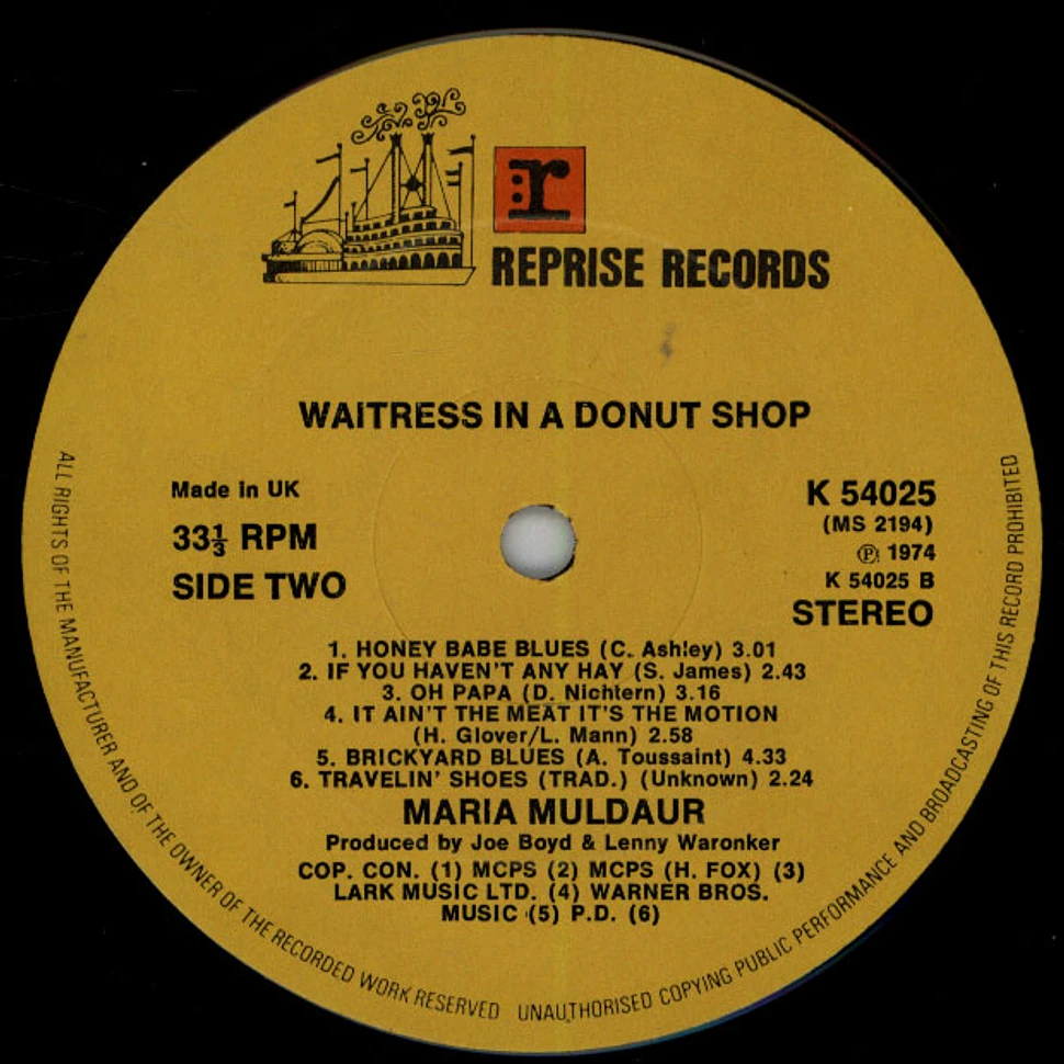 Maria Muldaur - Waitress in a donut shop