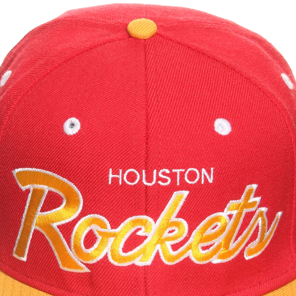 Mitchell & Ness - Houston Rockets NBA 2 Tone Script Snapback Cap