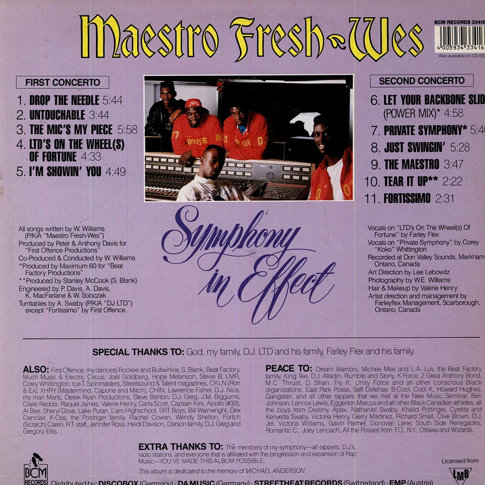 Maestro Fresh-Wes - Symphony In Effect