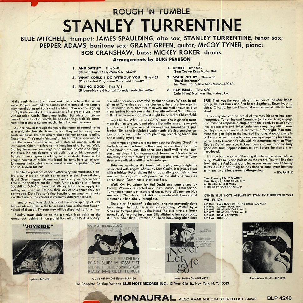 Stanley Turrentine - Rough 'N Tumble