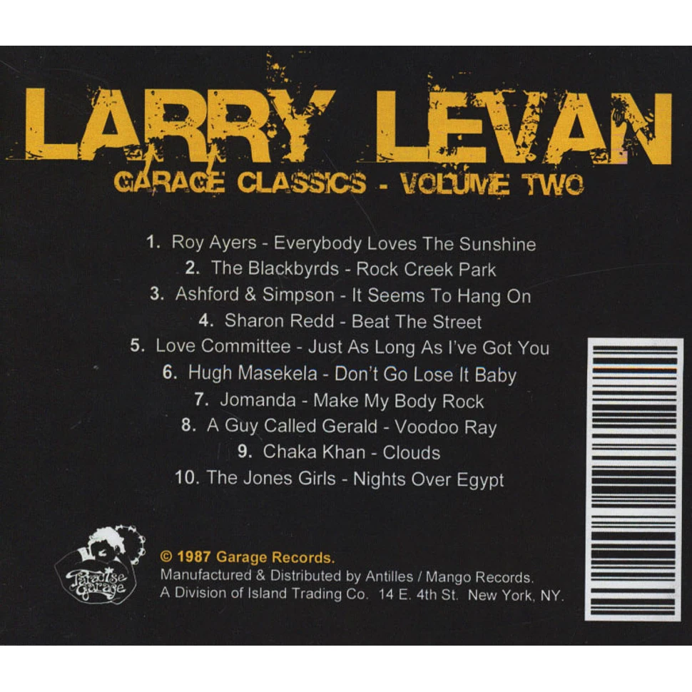 Larry Levan - Garage Classics Volume 2