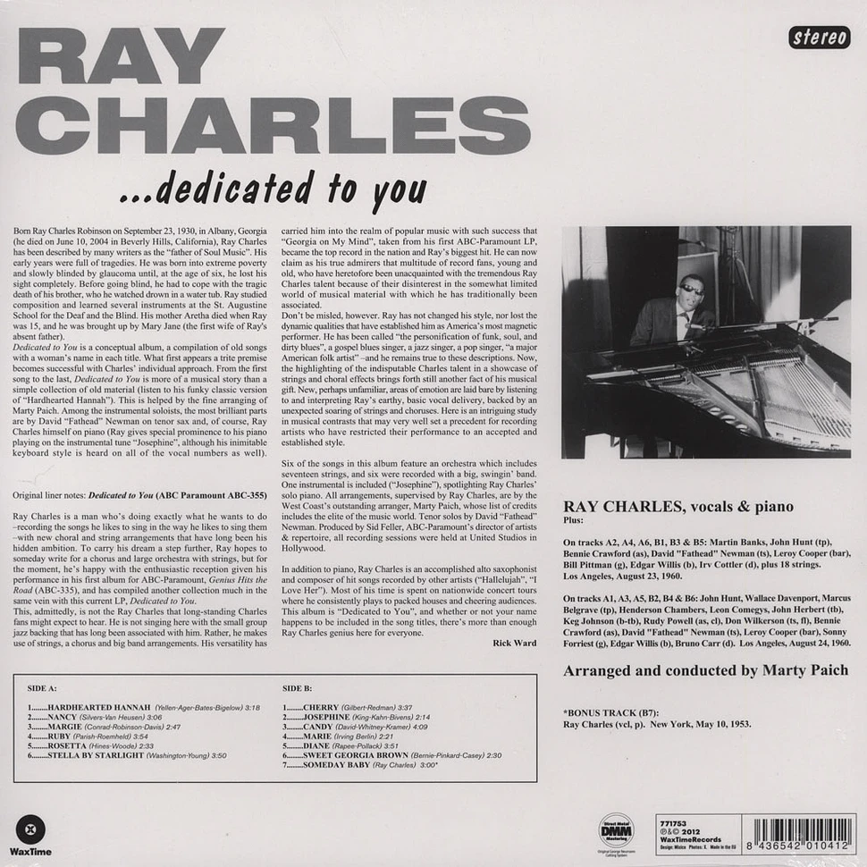 Ray Charles - Dedicated To You