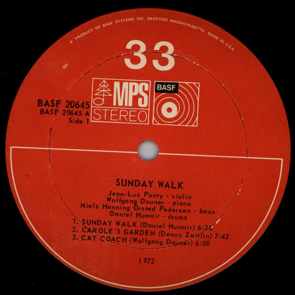 Jean Luc Ponty - Sunday Walk