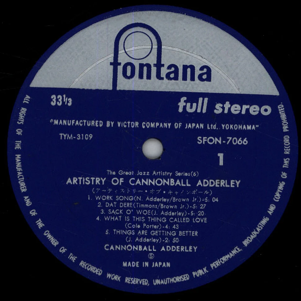 Cannonball Adderley - Artistry Of Cannonball Adderley