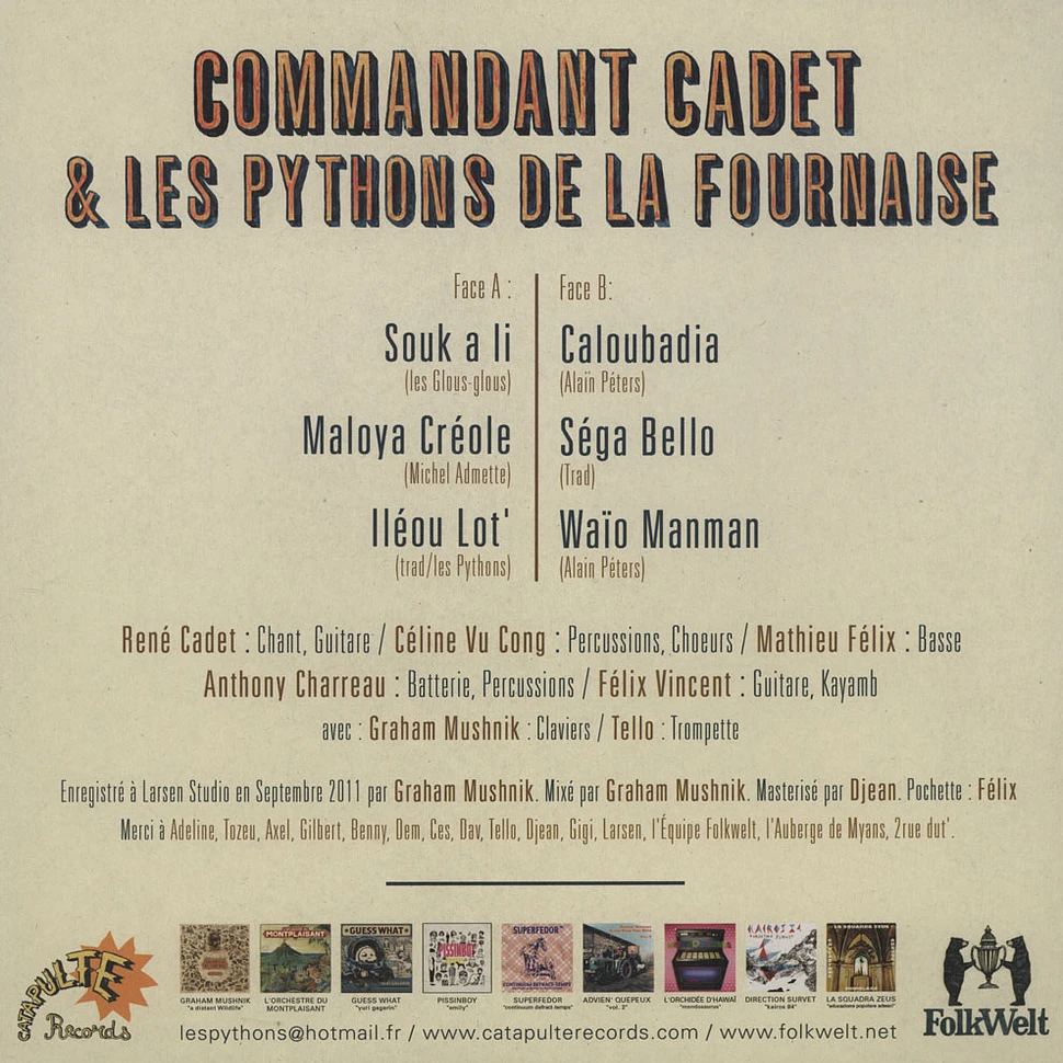 Commandant Cadet & Les Pythons De La Fournaise - Premio Viraz