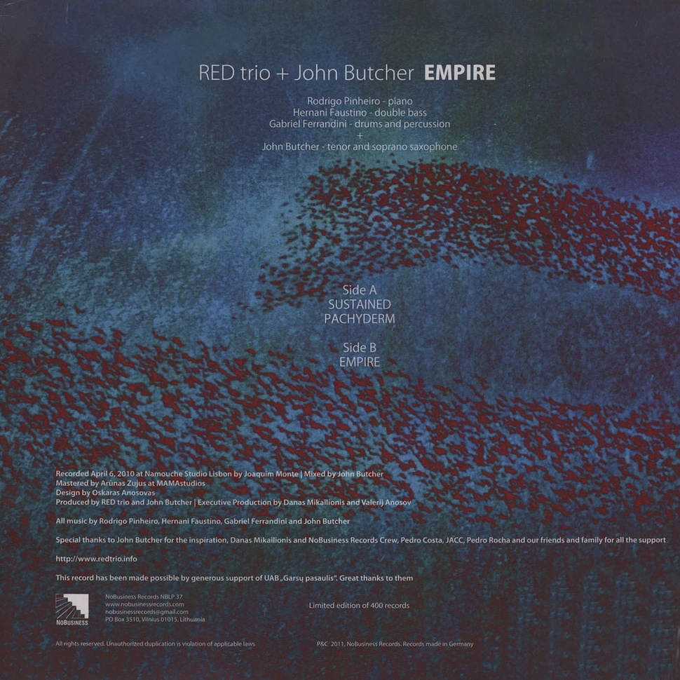 RED Trio & John Butcher - Empire