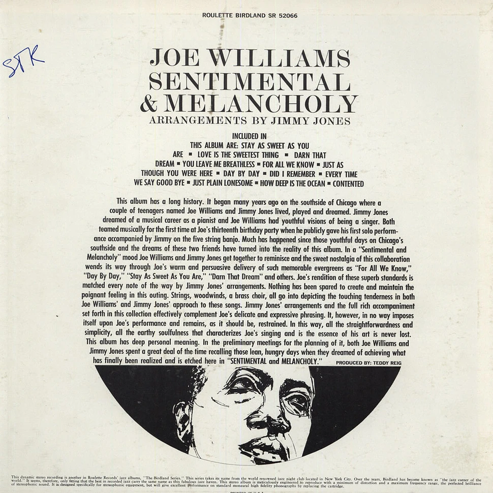Joe Williams - Sentimental & Melancholy
