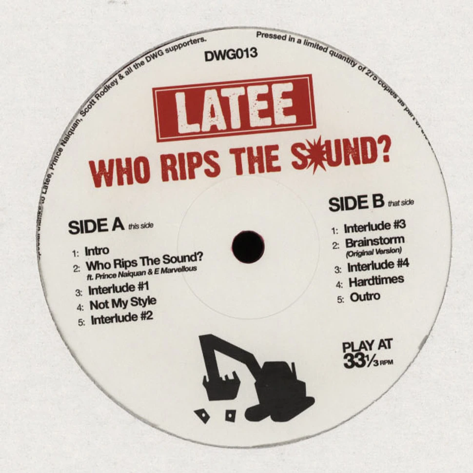 Latee - Who Rips The Sound EP