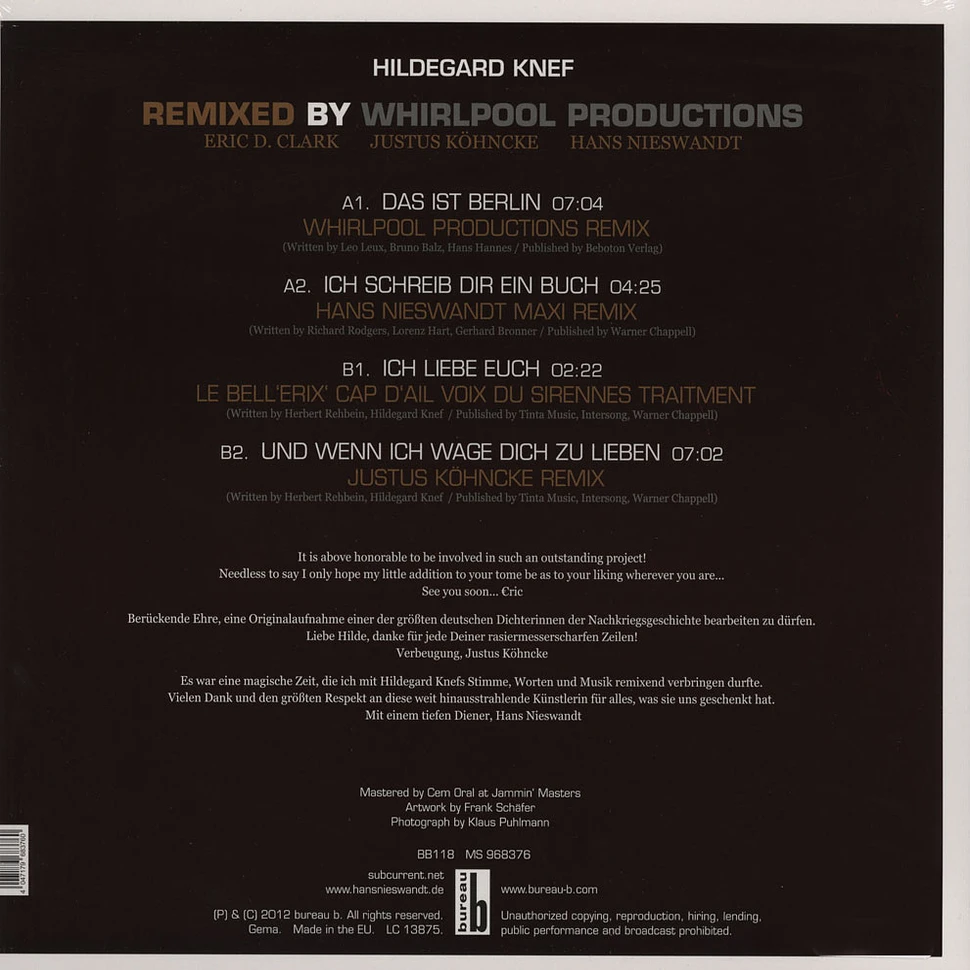 Hildegard Knef / Whirlpool Productions - Remixed By Whirlpool Productions
