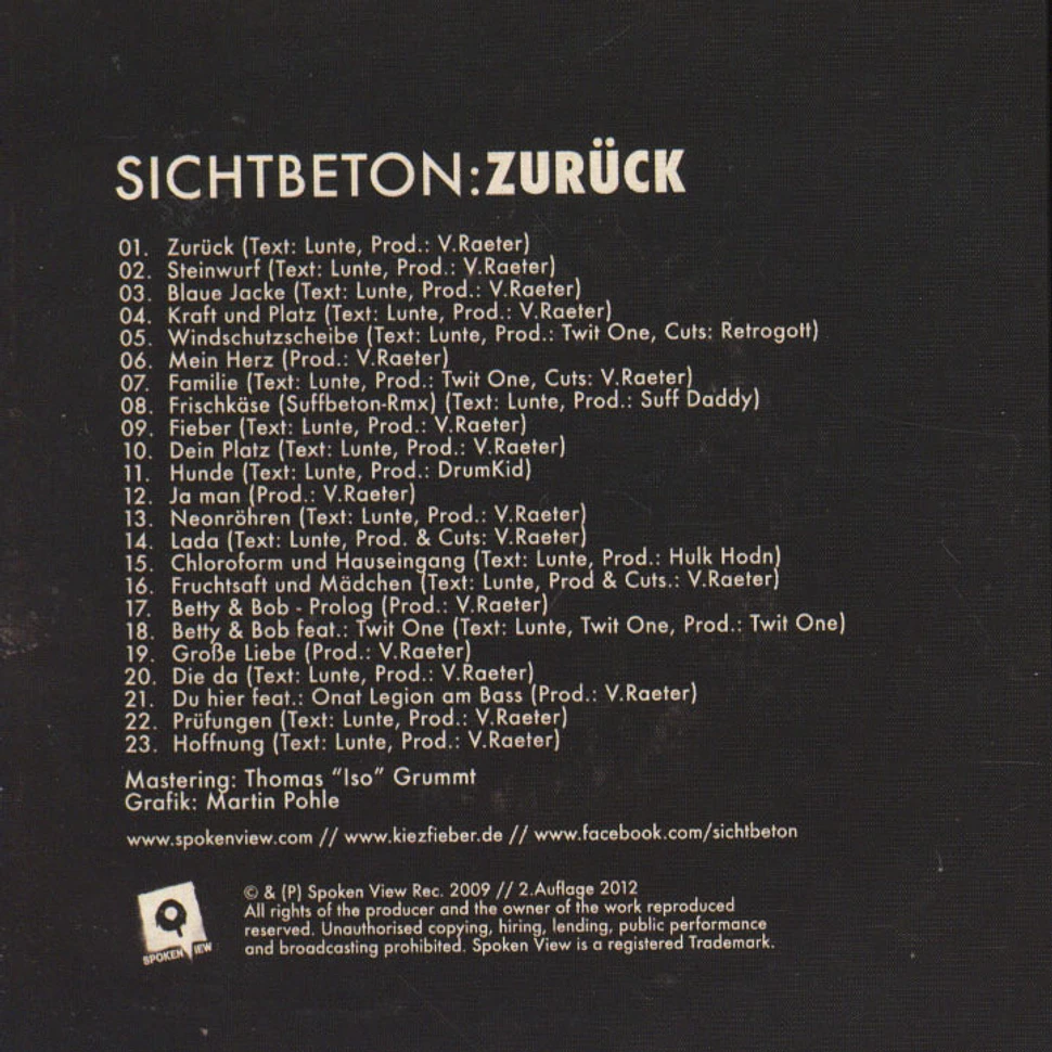 Sichtbeton - Zurück