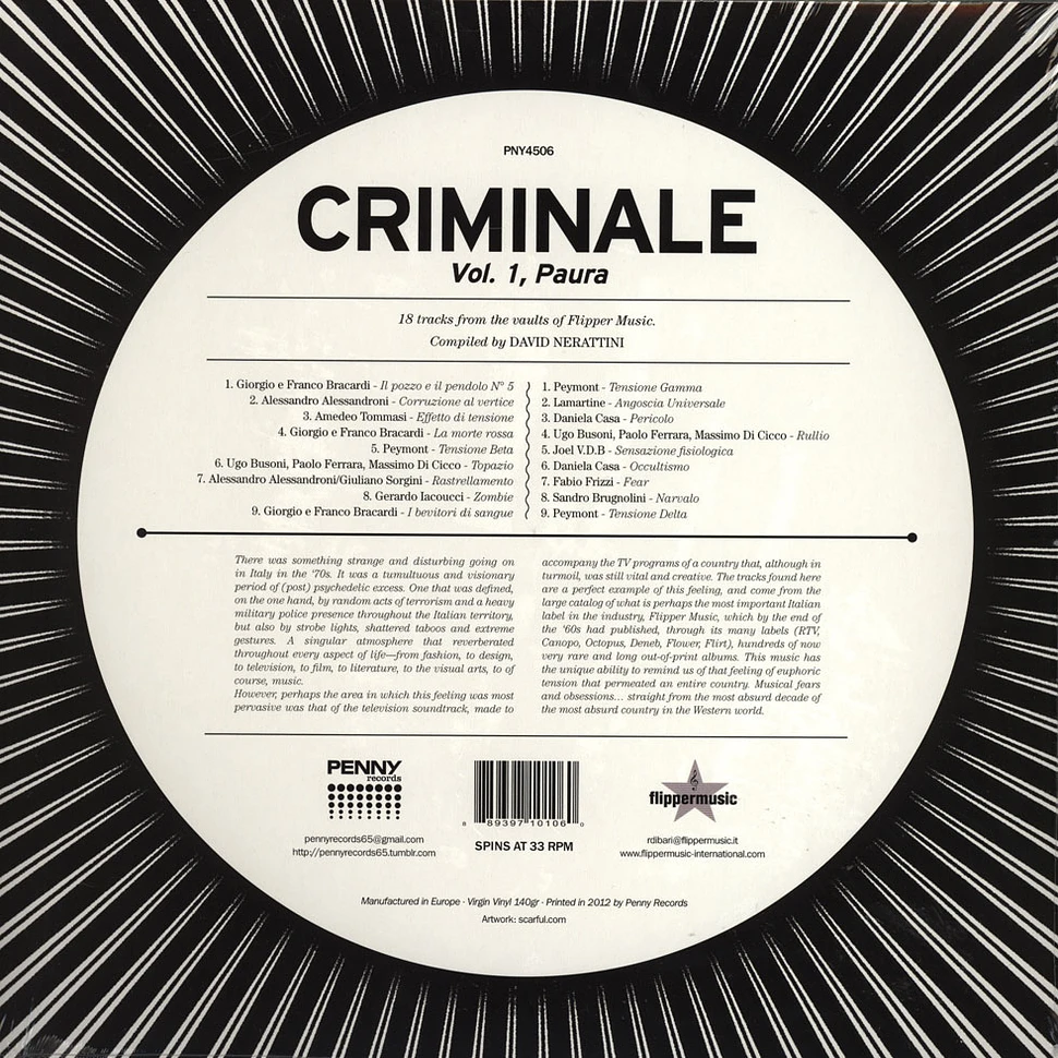 V.A. - Criminale Volume 1 - Paura
