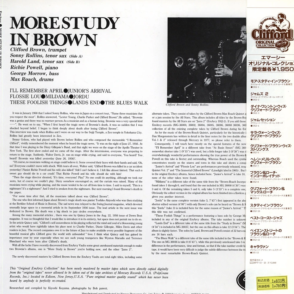 Clifford Brown - More Study In Brown