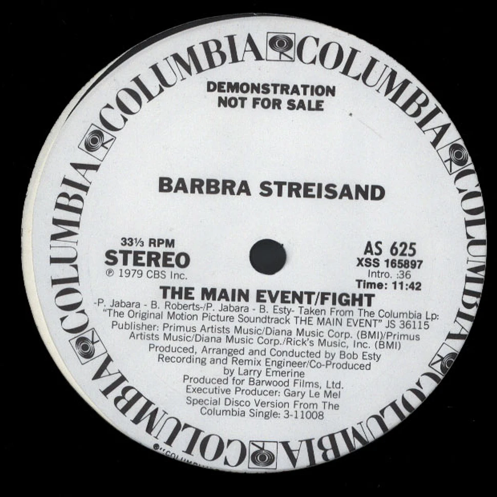 Barbra Streisand - The Main Event / Fight