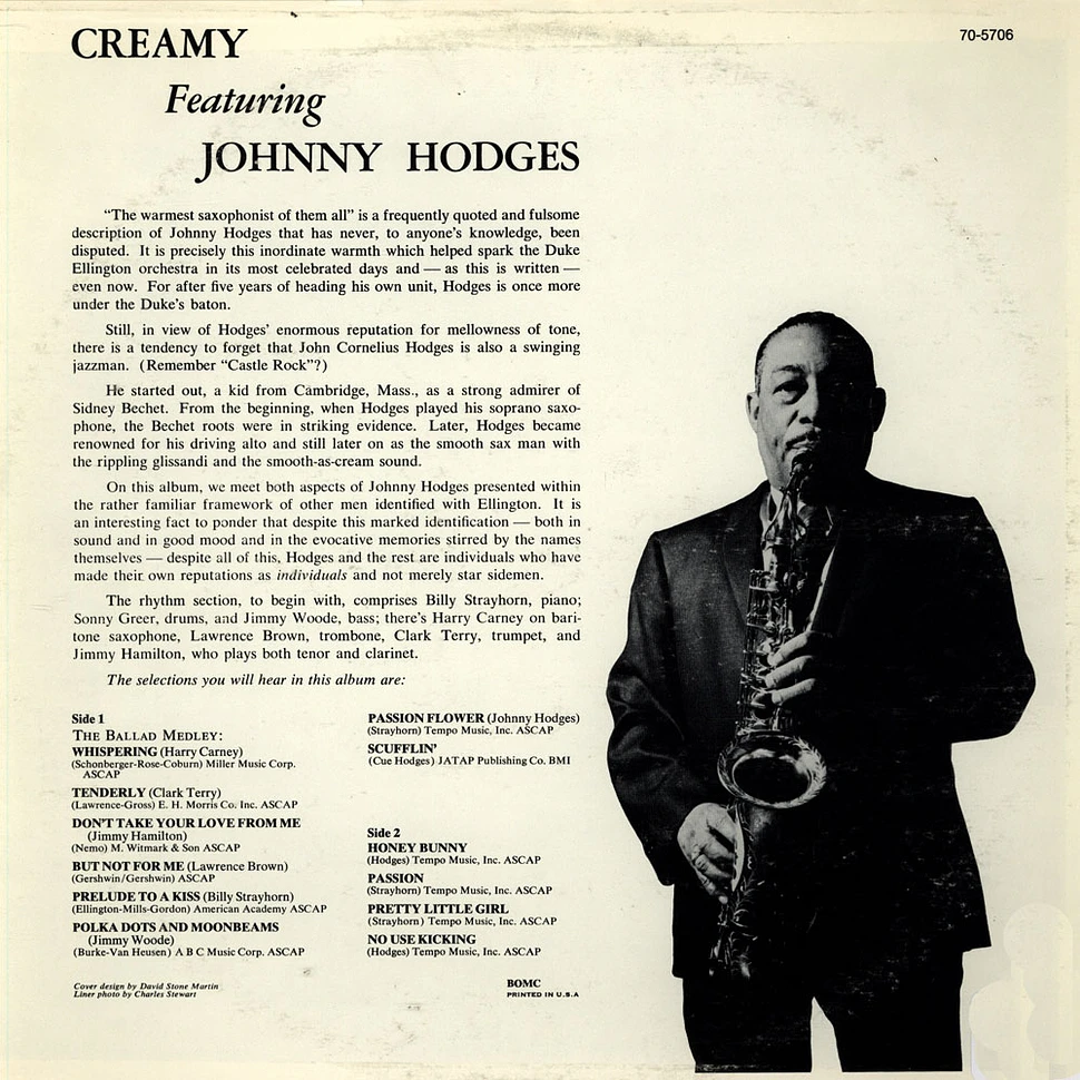 Johnny Hodges - Creamy