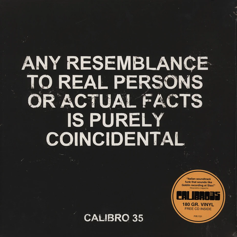 Calibro 35 - Any Resemblance To Real Persons Or...