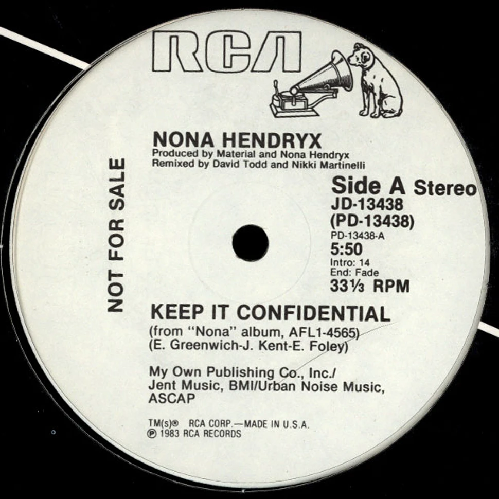 Nona Hendryx - Keep It Confidential