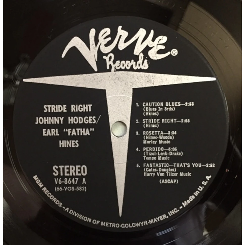 Johnny Hodges, Earl Hines - Stride Right