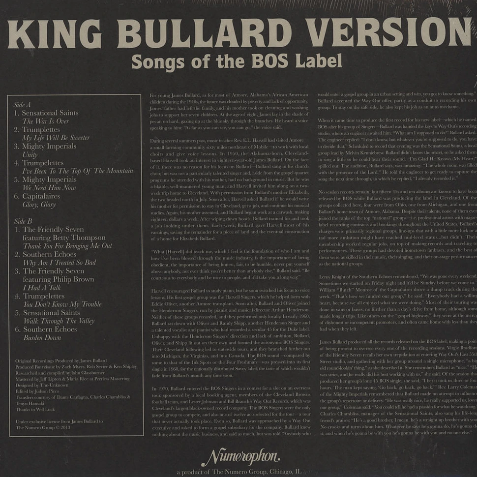 V.A. - King Bullard Version: Songs Of The BOS Label