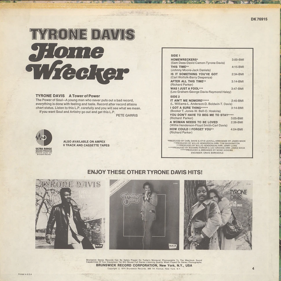 Tyrone Davis - Home Wrecker