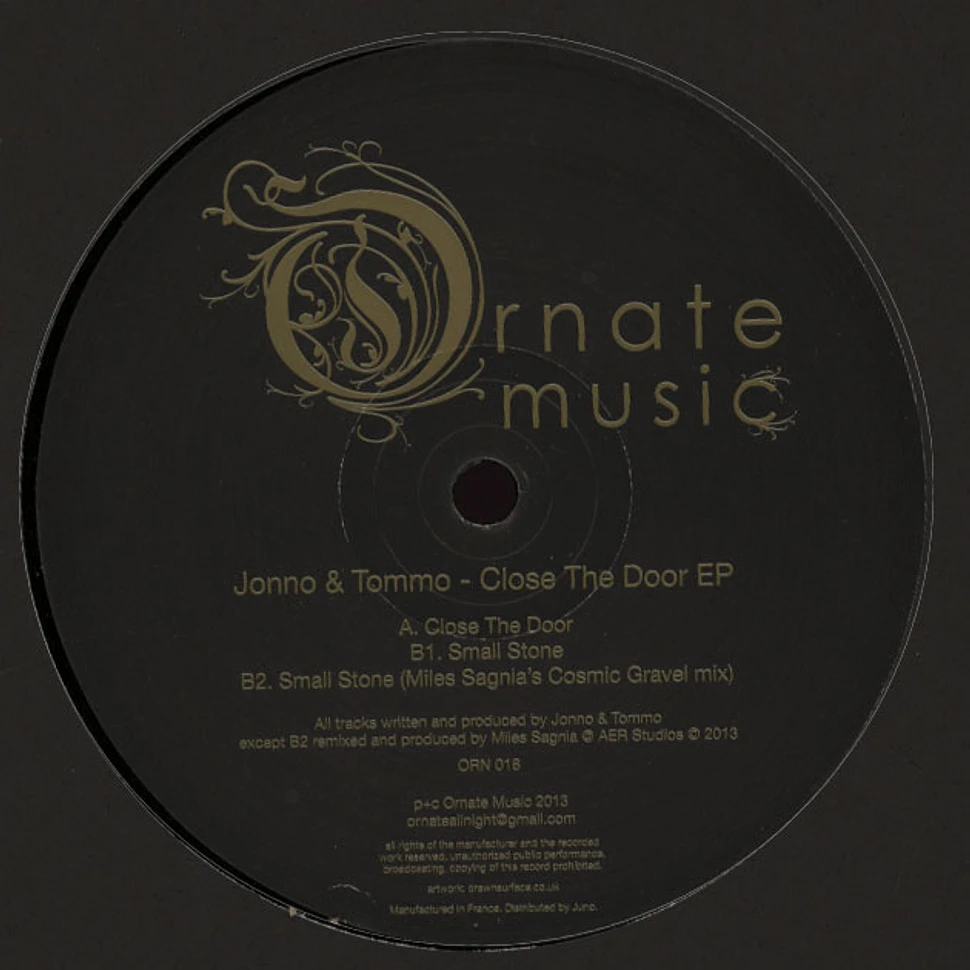 Jonno & Tommo - Close The Door EP