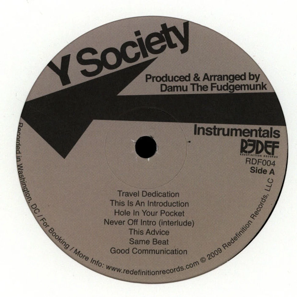 Y Society - Travel At Your Own Pace (Instrumentals)