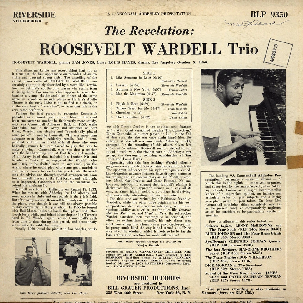 Roosevelt Wardell Trio - The Revelation