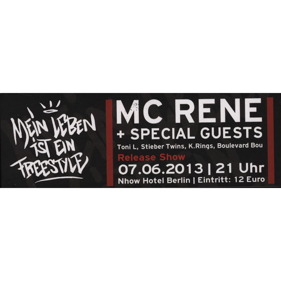 MC Rene & Special Guests - Konzertticket für Berlin, 07.06.2013 @ Nhow Hotel