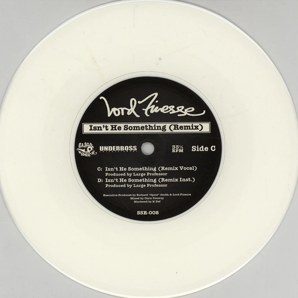 Lord Finesse - Hands In The Air, Mouth Shut / Isn't He Something Large Professor Remix White Vinyl