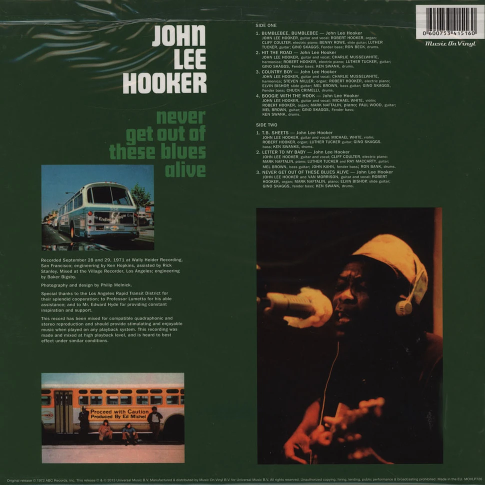 John Lee Hooker - Never Get Out Of These..