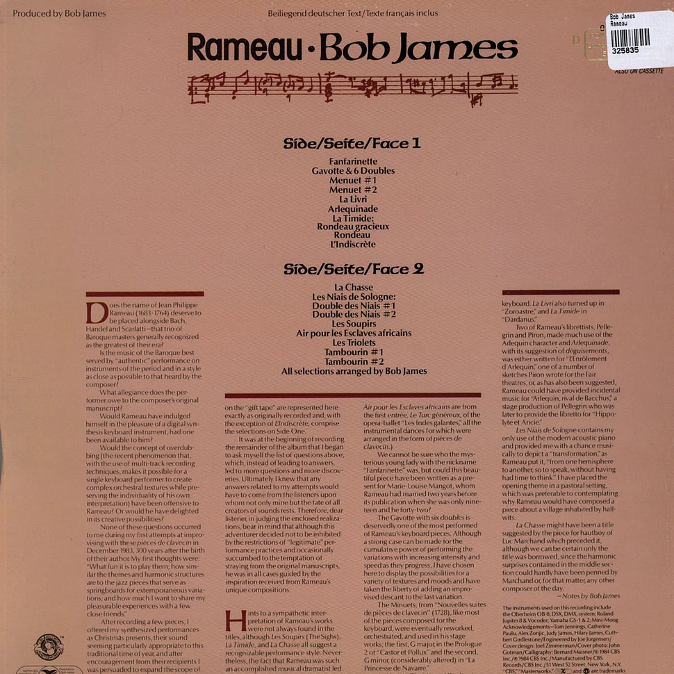 Bob James, Jean-Philippe Rameau - Rameau