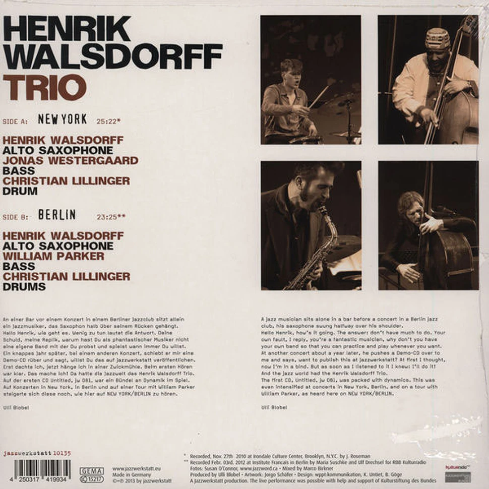 Henrik Walsdorff Trio - New York / Berlin