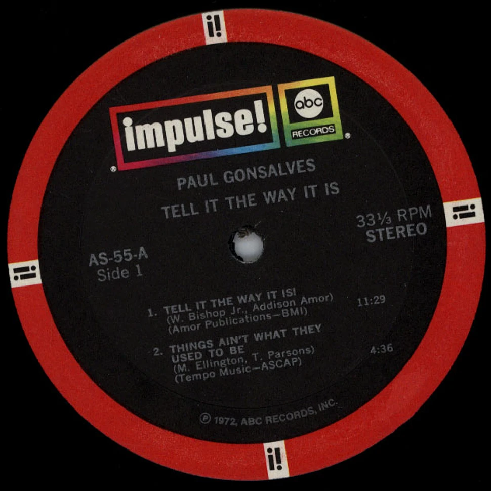 Paul Gonsalves - Tell It The Way It Is!