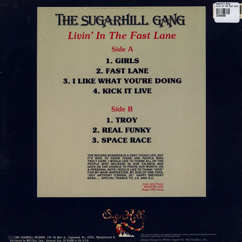 Sugarhill Gang - Livin' In The Fast Lane