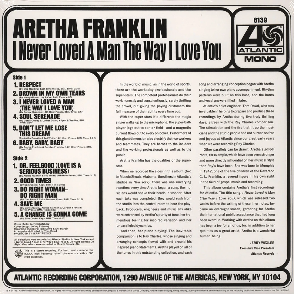Aretha Franklin - I Never Loved A Man the Way I Love You
