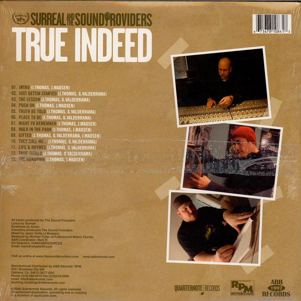 Surreal & Sound Providers - True Indeed