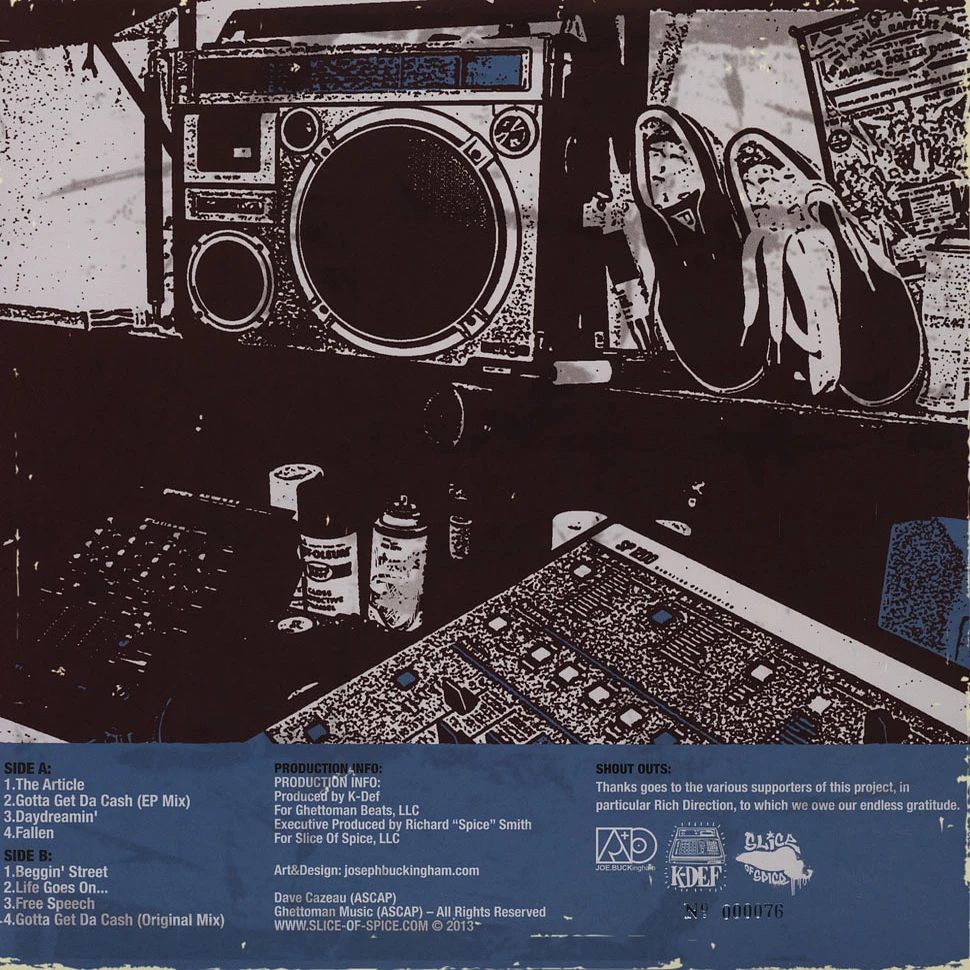 K-Def & DaCapo - The Article Instrumentals EP Blue & White Vinyl Edition