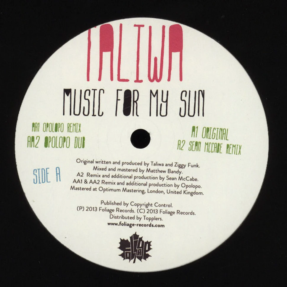 Taliwa - Music For My Sun