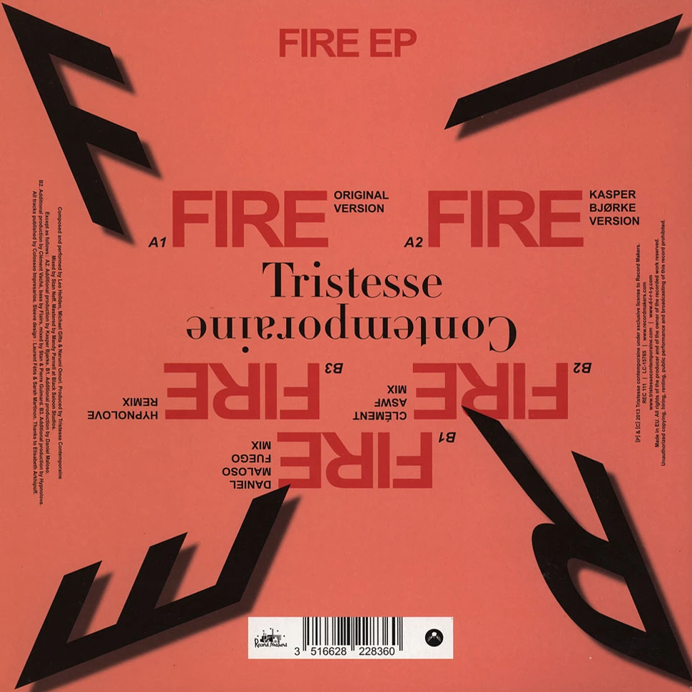 Tristesse Contemporaine - Fire Remixes