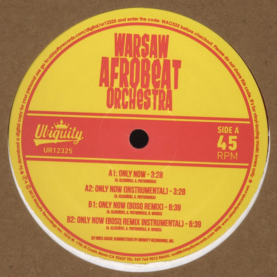 Warsaw Afrobeat Orchestra - Only Now Feat. Bosq of Whiskey Barons