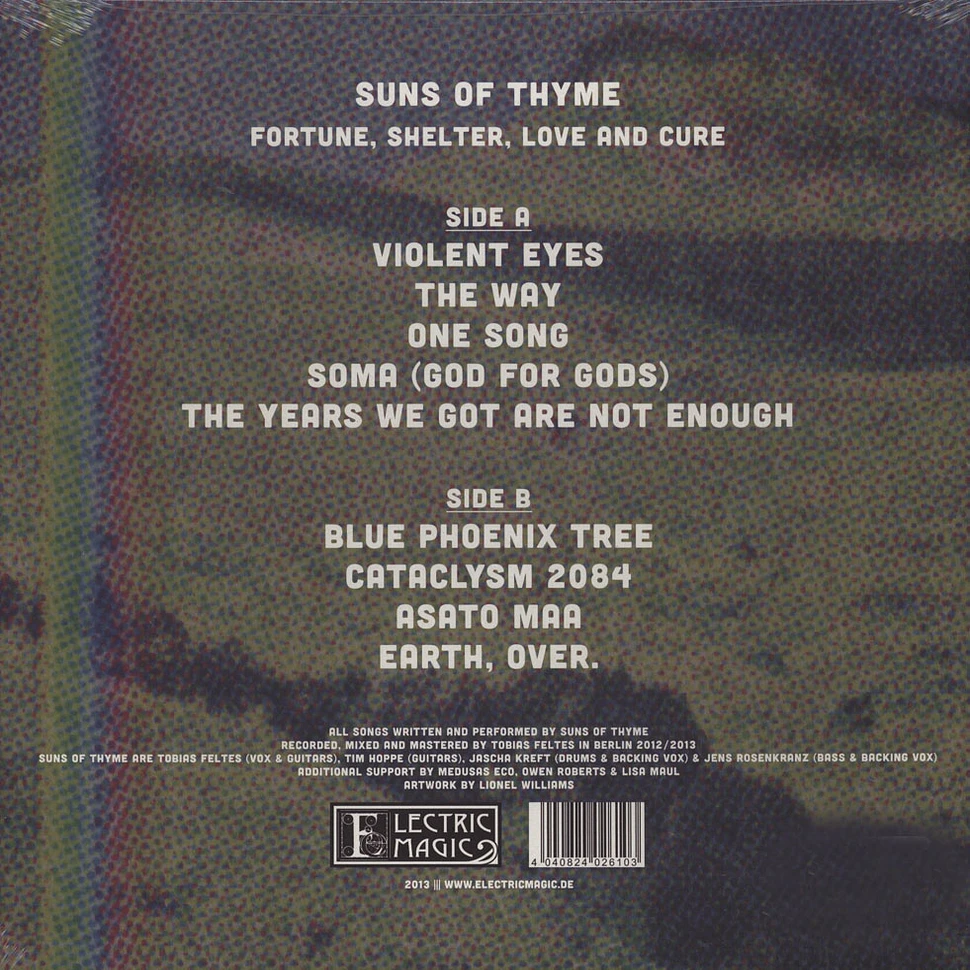 Suns Of Thyme - Fortune, Shelter, Love And Cure