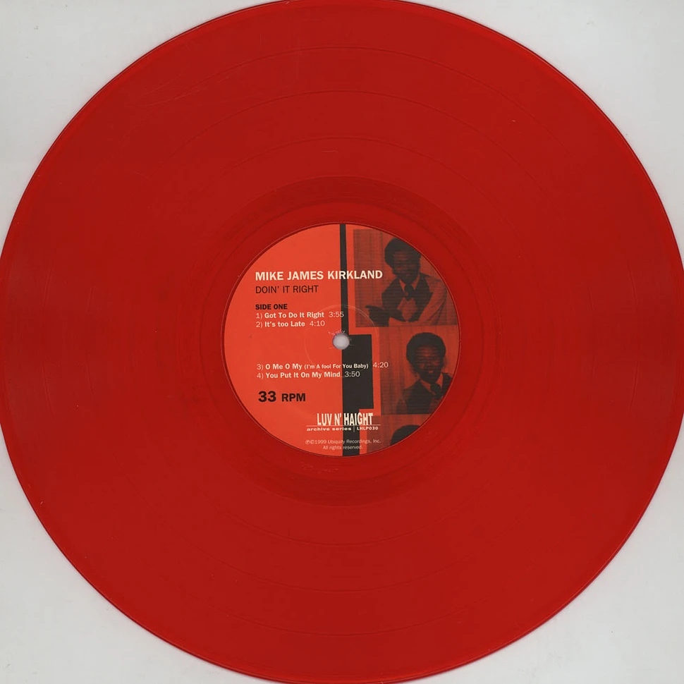 Mike James Kirkland - Doin' It Right Red Vinyl Edition