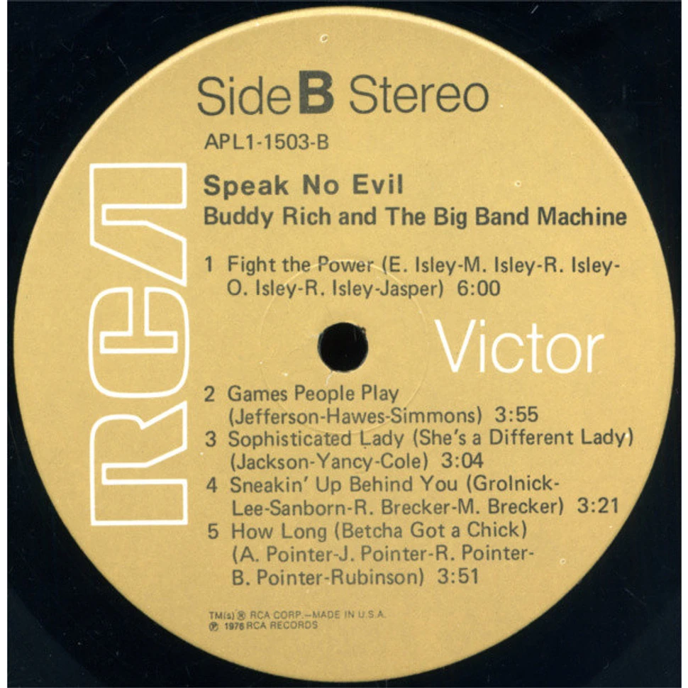 Buddy Rich And The Big Band Machine - Speak No Evil