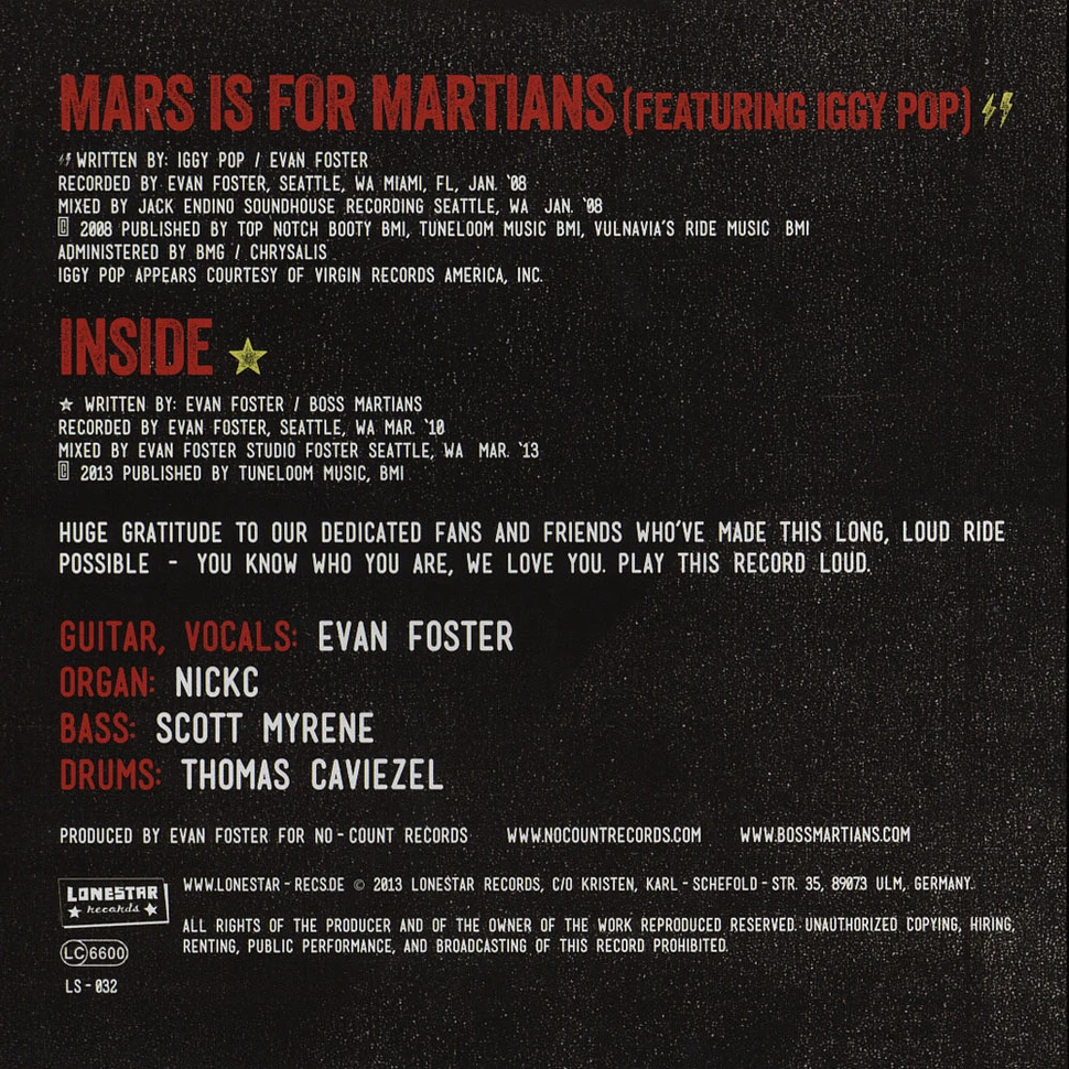 Boss Martians & Iggy Pop - Mars Is For Martians