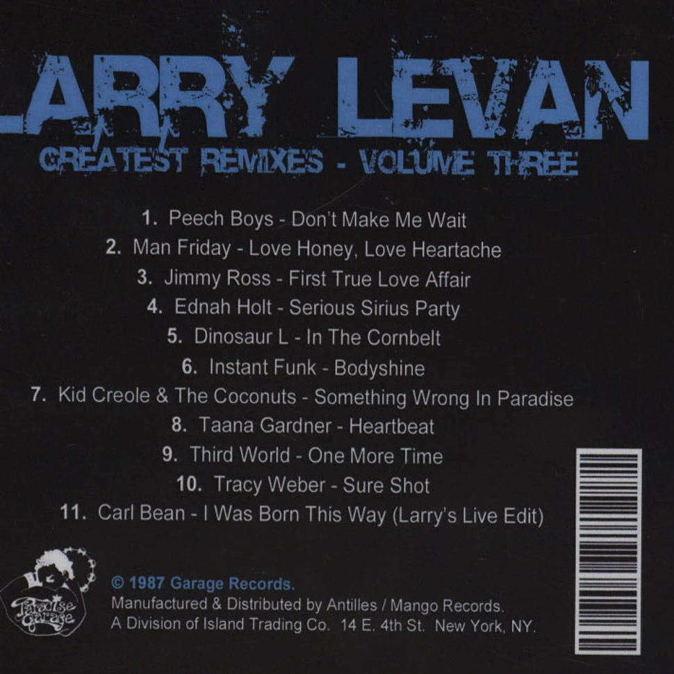 Larry Levan - Greatest Remixes Vol. 3