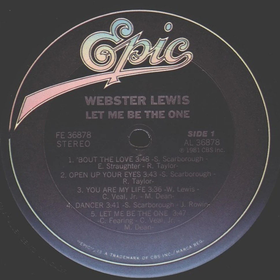 Webster Lewis - Let Me Be The One