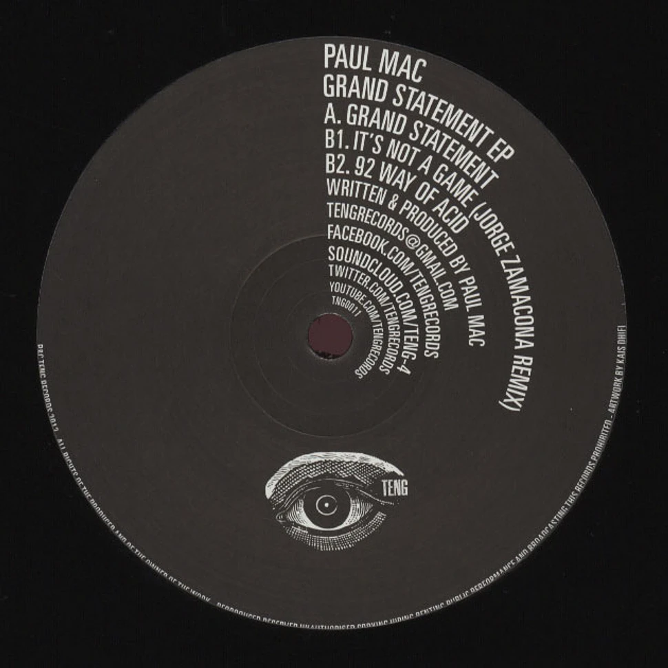 Paul Mac - Grand Statement EP