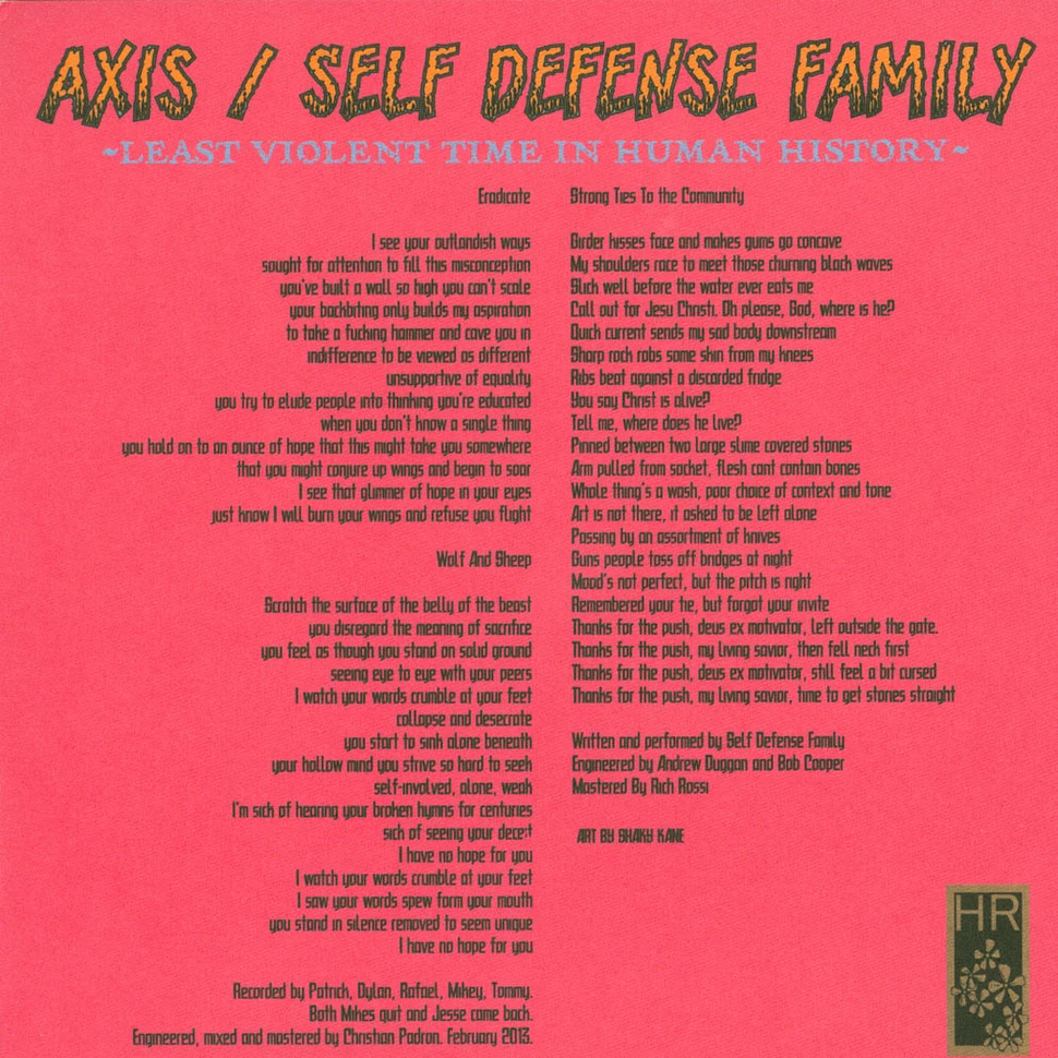 Axis / Self Defense Family - Split